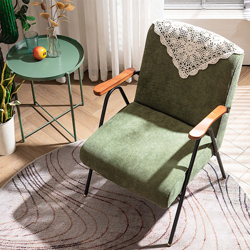 19.69" Wide Scandinavian Style Single Sofa Chair Fixed Back Arm Chair