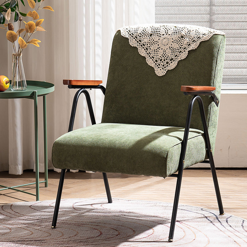 19.69" Wide Scandinavian Style Single Sofa Chair Fixed Back Arm Chair