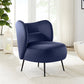 27.5"Wide Pillow Back Armless Slipper Accent Chair for Bedroom Blue Clearhalo 'Accent Chairs' 'accent_chairs' 'Chairs & Seating' 'furn' 'furn_accent_chairs' 'Furniture' 'Living Room Furniture' 5786513