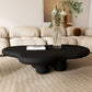 11.81" Tall Scandinavian Style Cocktail Table 4 Legs Coffee Table 47"L x 35"W x 12"H Black Clearhalo 'Coffee & Accent Tables' 'Coffee Tables' 'coffee_tables' 'furn' 'furn_coffee_tables' 'Furniture' 'Living Room Furniture' 5786555