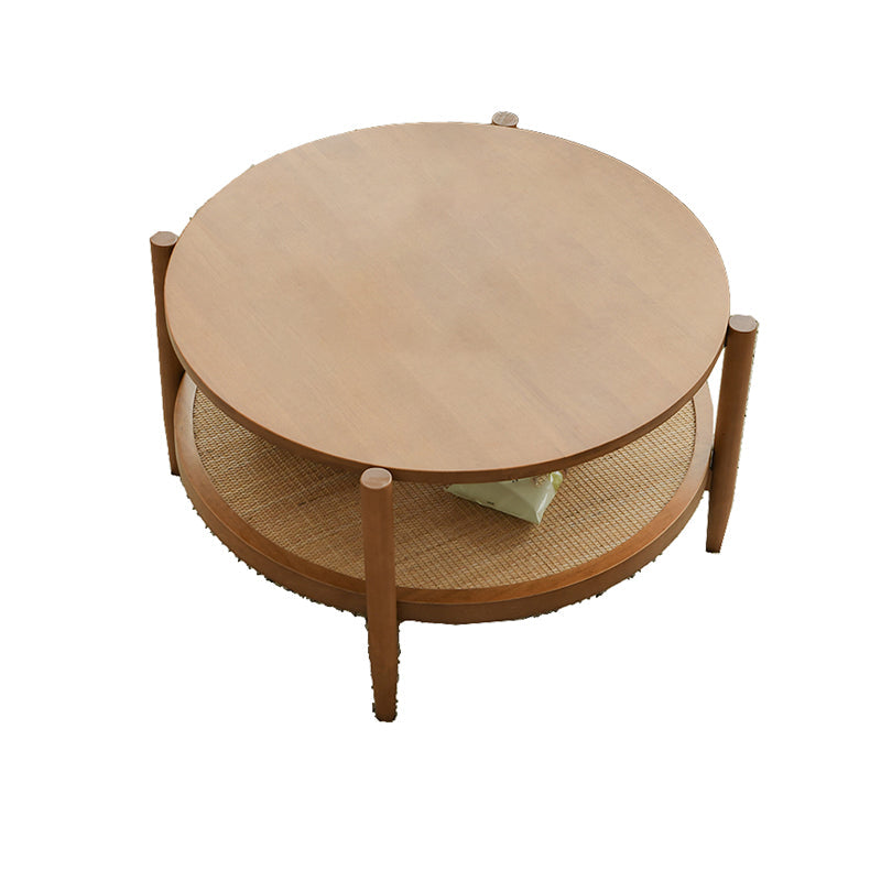 Tavolino da caffè rotondo a 4 gambe scandinavi per camera da letto