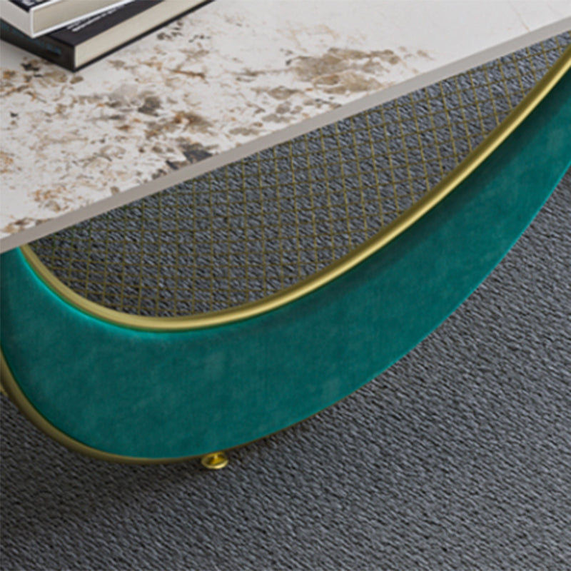 Glam Slate Coffee Table  Rectangular Coffee Table for Bedroom and Living Room