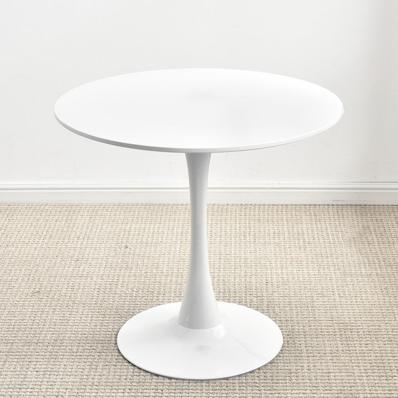 29.13" Tall Contemporary Style Coffee Cocktail Table Pedestal Round Coffee Table 31.5"L x 31.5"W x 29.1"H White Clearhalo 'Coffee & Accent Tables' 'Coffee Tables' 'coffee_tables' 'furn' 'furn_coffee_tables' 'Furniture' 'Living Room Furniture' 5786635