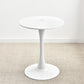 29.13" Tall Contemporary Style Coffee Cocktail Table Pedestal Round Coffee Table 23.6"L x 23.6"W x 29.1"H White Clearhalo 'Coffee & Accent Tables' 'Coffee Tables' 'coffee_tables' 'furn' 'furn_coffee_tables' 'Furniture' 'Living Room Furniture' 5786637
