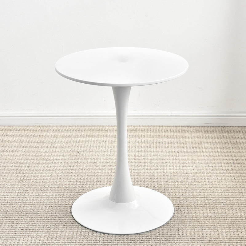 29.13" Tall Contemporary Style Coffee Cocktail Table Pedestal Round Coffee Table 23.6"L x 23.6"W x 29.1"H White Clearhalo 'Coffee & Accent Tables' 'Coffee Tables' 'coffee_tables' 'furn' 'furn_coffee_tables' 'Furniture' 'Living Room Furniture' 5786637