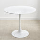 29.13" Tall Contemporary Style Coffee Cocktail Table Pedestal Round Coffee Table 35.4"L x 35.4"W x 29.1"H White Clearhalo 'Coffee & Accent Tables' 'Coffee Tables' 'coffee_tables' 'furn' 'furn_coffee_tables' 'Furniture' 'Living Room Furniture' 5786638