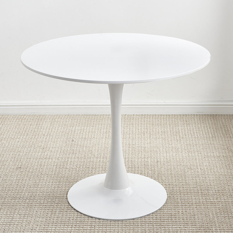 29.13" Tall Contemporary Style Coffee Cocktail Table Pedestal Round Coffee Table 35.4"L x 35.4"W x 29.1"H White Clearhalo 'Coffee & Accent Tables' 'Coffee Tables' 'coffee_tables' 'furn' 'furn_coffee_tables' 'Furniture' 'Living Room Furniture' 5786638