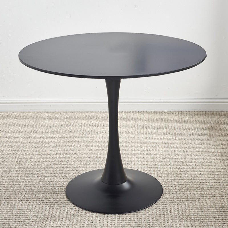 29.13" Tall Contemporary Style Coffee Cocktail Table Pedestal Round Coffee Table 35.4"L x 35.4"W x 29.1"H Black Clearhalo 'Coffee & Accent Tables' 'Coffee Tables' 'coffee_tables' 'furn' 'furn_coffee_tables' 'Furniture' 'Living Room Furniture' 5786640