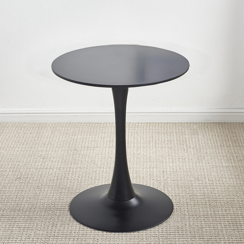 29.13" Tall Contemporary Style Coffee Cocktail Table Pedestal Round Coffee Table 23.6"L x 23.6"W x 29.1"H Black Clearhalo 'Coffee & Accent Tables' 'Coffee Tables' 'coffee_tables' 'furn' 'furn_coffee_tables' 'Furniture' 'Living Room Furniture' 5786641