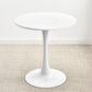 29.13" Tall Contemporary Style Coffee Cocktail Table Pedestal Round Coffee Table 27.6"L x 27.6"W x 29.1"H White Clearhalo 'Coffee & Accent Tables' 'Coffee Tables' 'coffee_tables' 'furn' 'furn_coffee_tables' 'Furniture' 'Living Room Furniture' 5786648