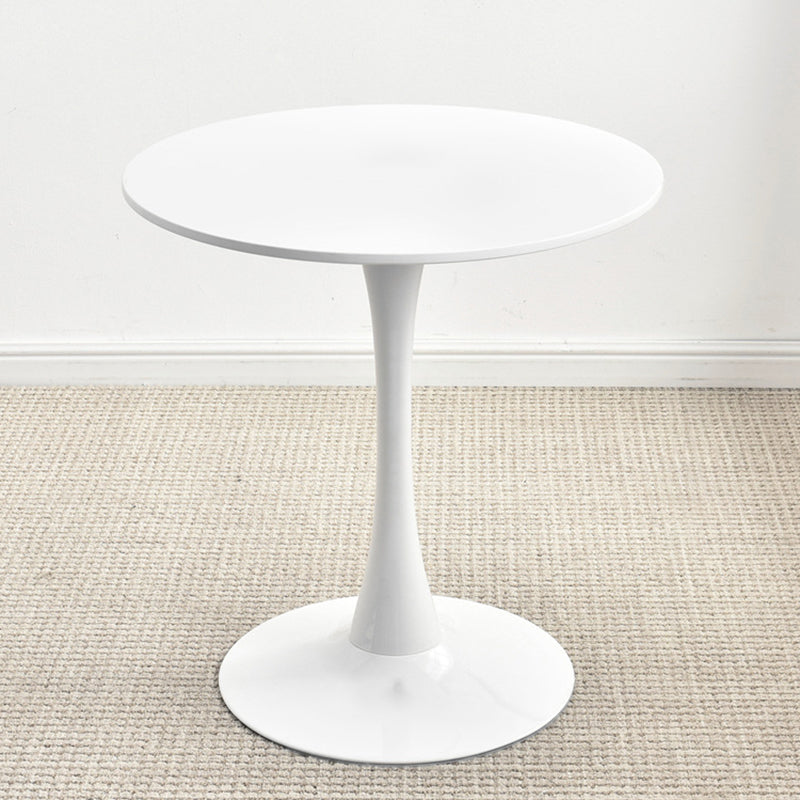 29.13" Tall Contemporary Style Coffee Cocktail Table Pedestal Round Coffee Table 27.6"L x 27.6"W x 29.1"H White Clearhalo 'Coffee & Accent Tables' 'Coffee Tables' 'coffee_tables' 'furn' 'furn_coffee_tables' 'Furniture' 'Living Room Furniture' 5786648
