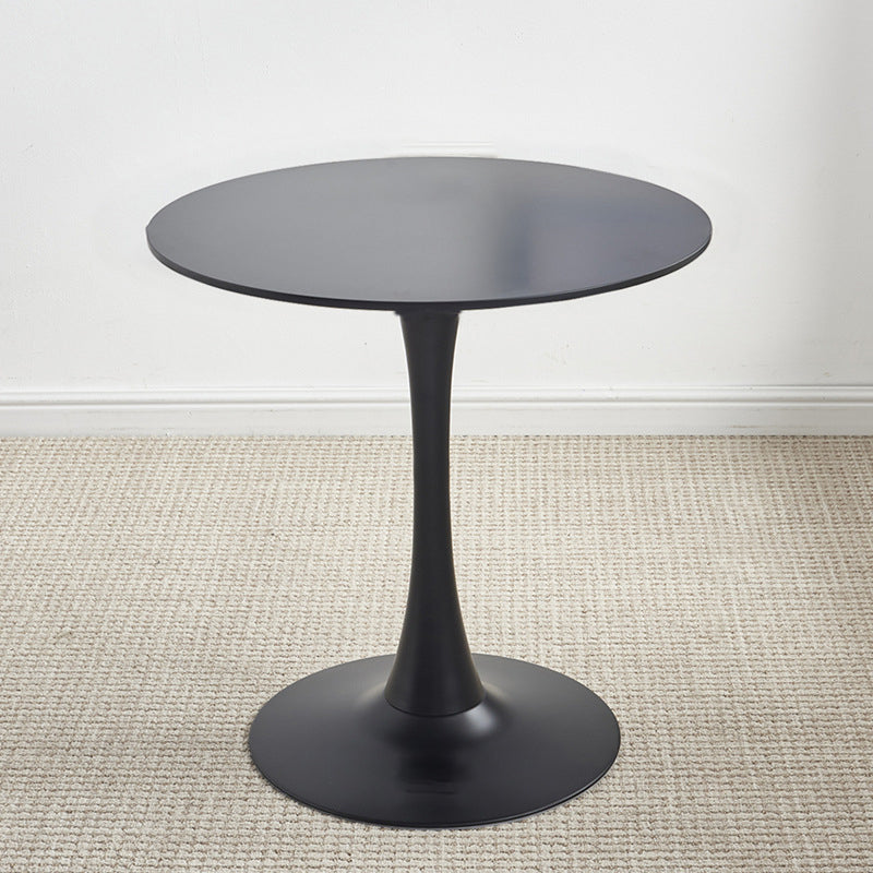 29.13" Tall Contemporary Style Coffee Cocktail Table Pedestal Round Coffee Table 27.6"L x 27.6"W x 29.1"H Black Clearhalo 'Coffee & Accent Tables' 'Coffee Tables' 'coffee_tables' 'furn' 'furn_coffee_tables' 'Furniture' 'Living Room Furniture' 5786651