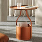 20.87" Tall Mid-century Style Coffee Cocktail Table Pedestal Coffee Table Dark Orange Clearhalo 'Coffee & Accent Tables' 'Coffee Tables' 'coffee_tables' 'furn' 'furn_coffee_tables' 'Furniture' 'Living Room Furniture' 5786673
