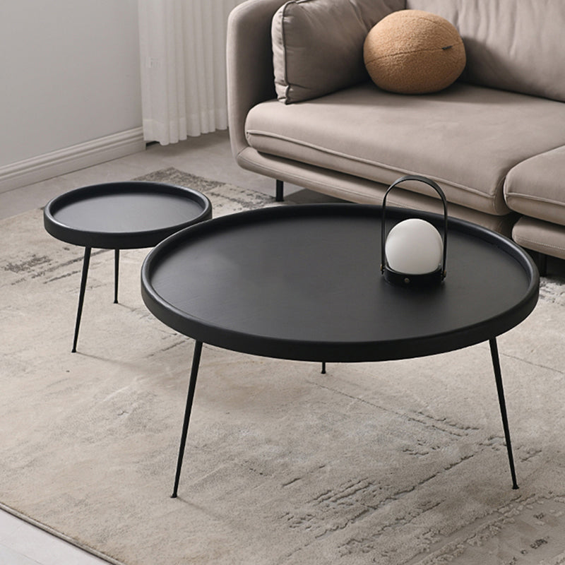 Scandinavian 3 Legs Coffee Table Round Wooden Coffee Table for Living Room Clearhalo 'Coffee & Accent Tables' 'Coffee Tables' 'coffee_tables' 'furn' 'furn_coffee_tables' 'Furniture' 'Living Room Furniture' 5786717