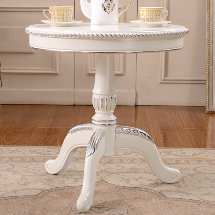 Scandinavian Pedestal Coffee Table Round Wooden Coffee Table for Living Room