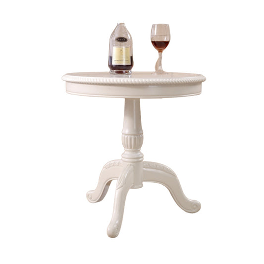 Scandinavian Pedestal Coffee Table Round Wooden Coffee Table for Living Room