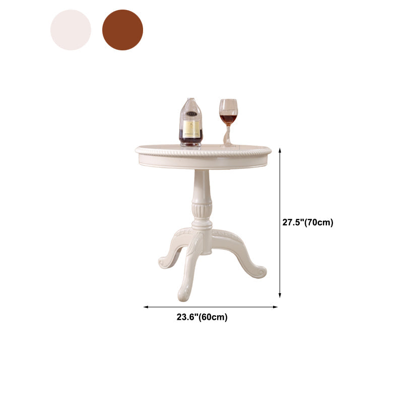 Scandinavian Pedestal Coffee Table Round Wooden Coffee Table for Living Room