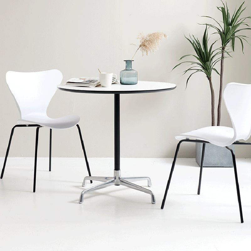 Scandinavian Coffee Table Round Wooden Cocktail Table Set for Living Room