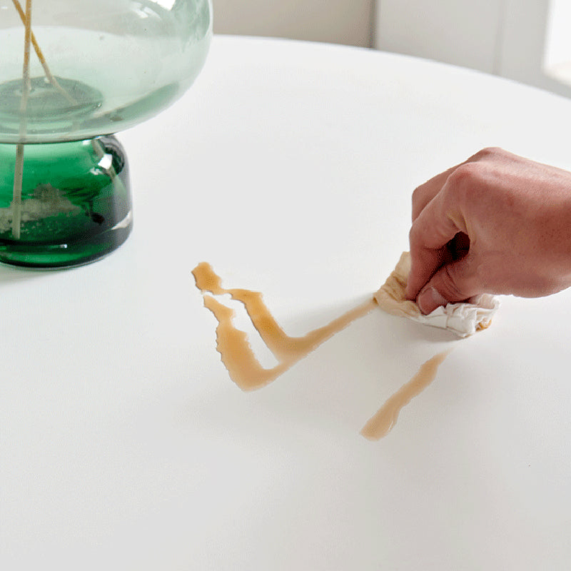 Scandinavian Coffee Table Round Wooden Cocktail Table Set for Living Room