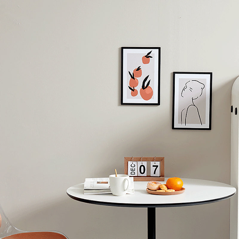 Scandinavian Coffee Table Round Wooden Cocktail Table Set for Living Room