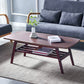 4 Legs 1 Coffee Table Modern Rectangular Solid Wood Coffee Table 47"L x 22"W x 18"H Walnut Shelves Included Clearhalo 'Coffee & Accent Tables' 'Coffee Tables' 'coffee_tables' 'furn' 'furn_coffee_tables' 'Furniture' 'Living Room Furniture' 5786948