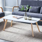 4 Legs 1 Coffee Table Modern Rectangular Solid Wood Coffee Table 47"L x 22"W x 18"H White Shelves Not Included Clearhalo 'Coffee & Accent Tables' 'Coffee Tables' 'coffee_tables' 'furn' 'furn_coffee_tables' 'Furniture' 'Living Room Furniture' 5786952