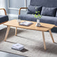 4 Legs 1 Coffee Table Modern Rectangular Solid Wood Coffee Table 47"L x 22"W x 18"H Natural Shelves Not Included Clearhalo 'Coffee & Accent Tables' 'Coffee Tables' 'coffee_tables' 'furn' 'furn_coffee_tables' 'Furniture' 'Living Room Furniture' 5786954