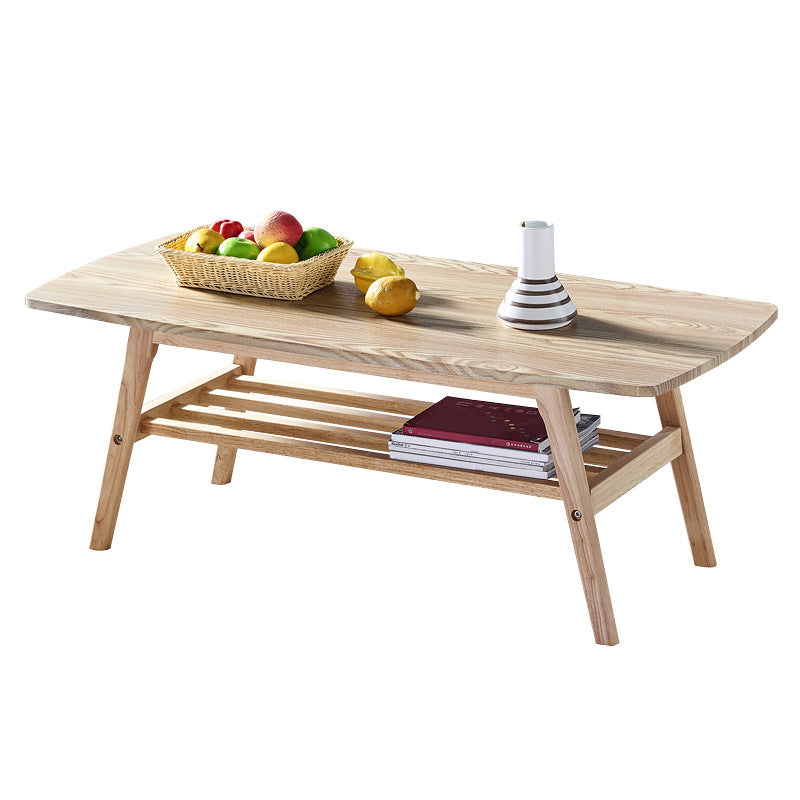 4 Legs 1 Coffee Table Modern Rectangular Solid Wood Coffee Table Clearhalo 'Coffee & Accent Tables' 'Coffee Tables' 'coffee_tables' 'furn' 'furn_coffee_tables' 'Furniture' 'Living Room Furniture' 5786955
