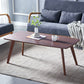 4 Legs 1 Coffee Table Modern Rectangular Solid Wood Coffee Table 47"L x 22"W x 18"H Walnut Shelves Not Included Clearhalo 'Coffee & Accent Tables' 'Coffee Tables' 'coffee_tables' 'furn' 'furn_coffee_tables' 'Furniture' 'Living Room Furniture' 5786956
