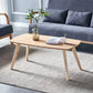4 Legs 1 Coffee Table Modern Rectangular Solid Wood Coffee Table 39.5"L x 19.5"W x 18"H Natural Shelves Not Included Clearhalo 'Coffee & Accent Tables' 'Coffee Tables' 'coffee_tables' 'furn' 'furn_coffee_tables' 'Furniture' 'Living Room Furniture' 5786962