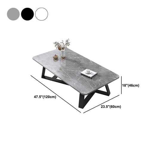 Solid Wood Coffee Table Modern Minimalist Cross Legs Coffee Table Clearhalo 'Coffee & Accent Tables' 'Coffee Tables' 'coffee_tables' 'furn' 'furn_coffee_tables' 'Furniture' 'Living Room Furniture' 5787002