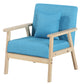 Linen Chair 25.1" L X24.4"W X28.3"H Removable Cushions Chair for Living Room Blue Clearhalo 'Accent Chairs' 'accent_chairs' 'Chairs & Seating' 'furn' 'furn_accent_chairs' 'Furniture' 'Living Room Furniture' 5787065