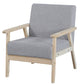 Linen Chair 25.1" L X24.4"W X28.3"H Removable Cushions Chair for Living Room Light Grey Clearhalo 'Accent Chairs' 'accent_chairs' 'Chairs & Seating' 'furn' 'furn_accent_chairs' 'Furniture' 'Living Room Furniture' 5787069