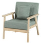 Linen Chair 25.1" L X24.4"W X28.3"H Removable Cushions Chair for Living Room Mint Green Clearhalo 'Accent Chairs' 'accent_chairs' 'Chairs & Seating' 'furn' 'furn_accent_chairs' 'Furniture' 'Living Room Furniture' 5787072