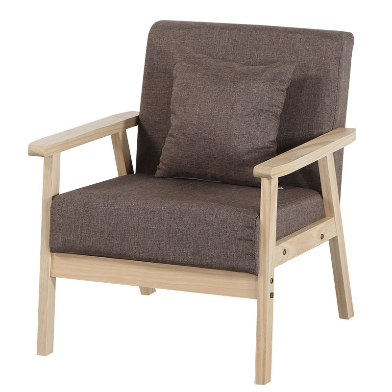 Linen Chair 25.1" L X24.4"W X28.3"H Removable Cushions Chair for Living Room Coffee Clearhalo 'Accent Chairs' 'accent_chairs' 'Chairs & Seating' 'furn' 'furn_accent_chairs' 'Furniture' 'Living Room Furniture' 5787075