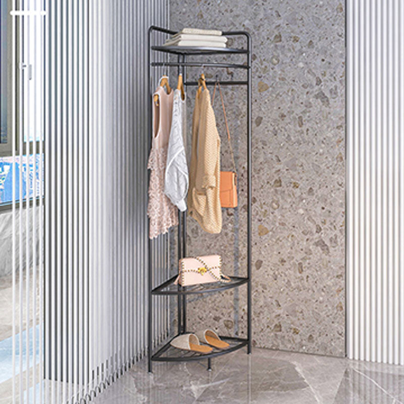 Industrial Hall Stand Metal Shelving Included Free Standing Entryway Kit Coat Hanger Clearhalo 'Entry & Mudroom Furniture' 'furn' 'furn_hall_tree_coat_racks' 'Furniture' 'Hall Trees & Coat Racks' 'hall_tree_coat_racks' 5787517