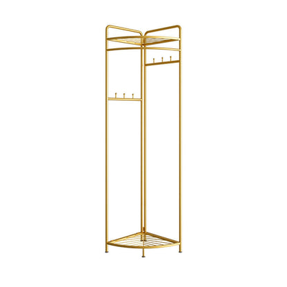 Industrial Hall Stand Metal Shelving Included Free Standing Entryway Kit Coat Hanger Gold 1 Clearhalo 'Entry & Mudroom Furniture' 'furn' 'furn_hall_tree_coat_racks' 'Furniture' 'Hall Trees & Coat Racks' 'hall_tree_coat_racks' 5787518