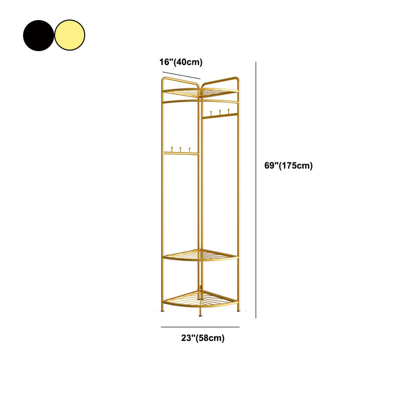 Industrial Hall Stand Metal Shelving Included Free Standing Entryway Kit Coat Hanger Clearhalo 'Entry & Mudroom Furniture' 'furn' 'furn_hall_tree_coat_racks' 'Furniture' 'Hall Trees & Coat Racks' 'hall_tree_coat_racks' 5787526