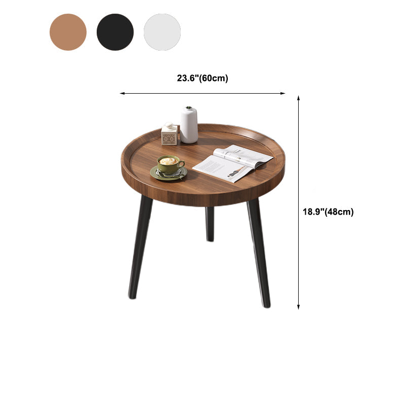 Table de l'extrémité moderne de 3 jambes en bois massif minimaliste