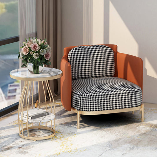 Modern Round Side End Table Frame End Table with Storage and Shelf Clearhalo 'Coffee & Accent Tables' 'End & Side Tables' 'end_side_tables' 'furn' 'furn_end_side_tables' 'Furniture' 'Living Room Furniture' 5789714