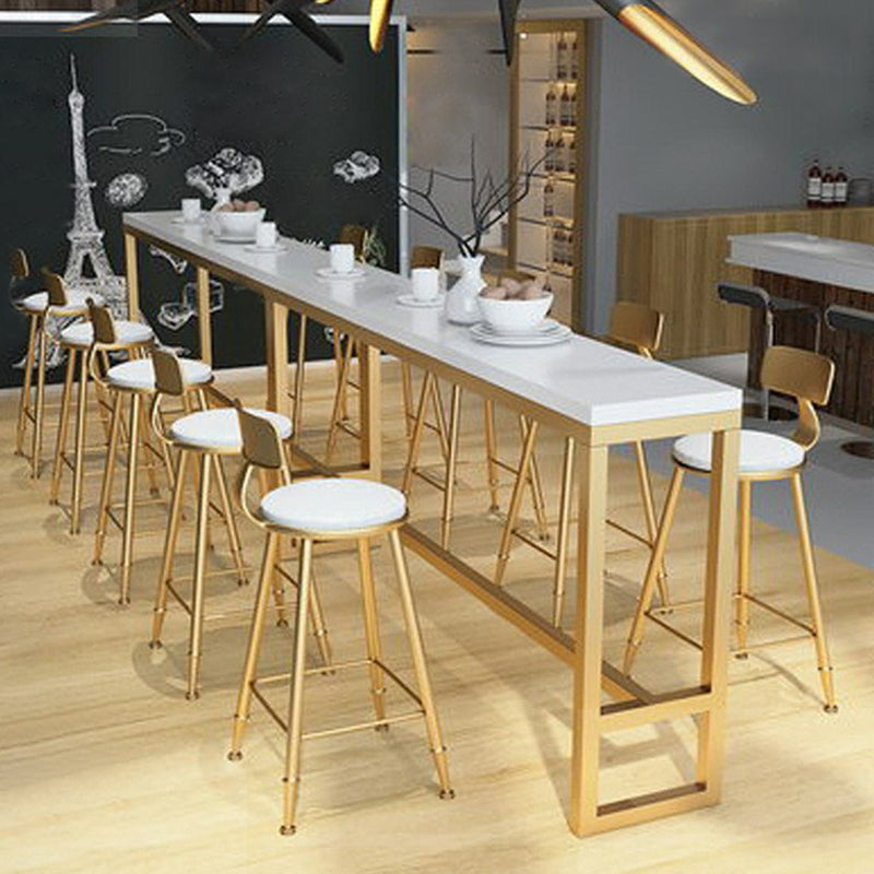 Tavolo da bar rettangolo in stile glam tavolo da pranzo in legno in legno solido