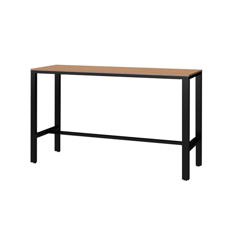 Tavolo da pub contemporaneo con barra top in legno in finto marrone chiaro chiaro