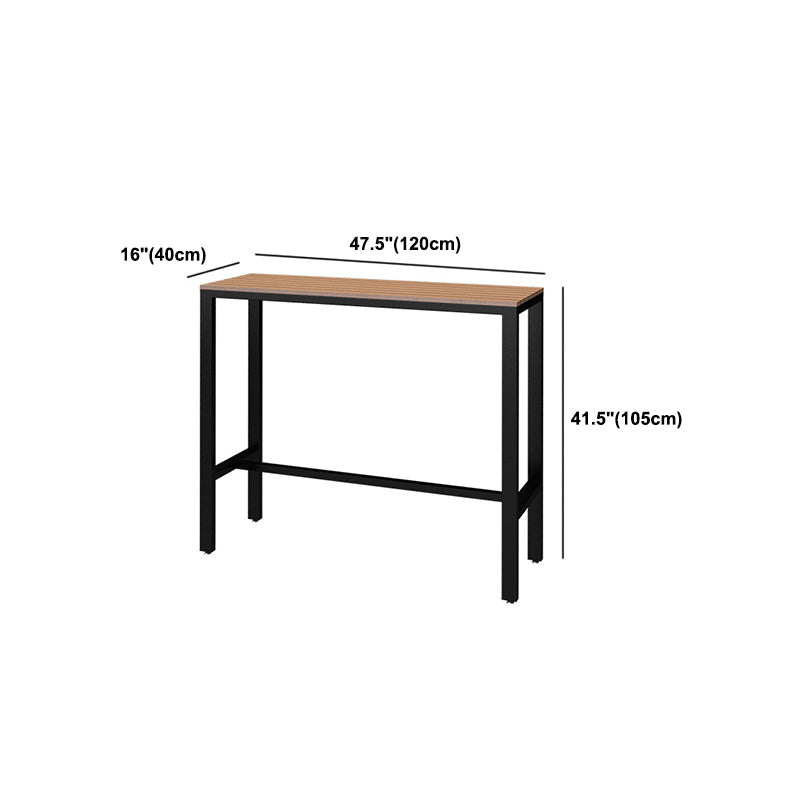 Tavolo da pub contemporaneo con barra top in legno in finto marrone chiaro chiaro