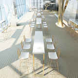 Tavolo da pub glam con tavolo da barra in legno in legno bianco in metallo in metallo oro