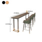 Rectangle Solid Wood Top Bistro Table Glam Pub Table with Metal Base Clearhalo 'Bar Furniture' 'Bar Tables' 'bar_tables' 'furn' 'furn_bar_tables' 'Furniture' 'Kitchen & Dining Furniture' 5790050