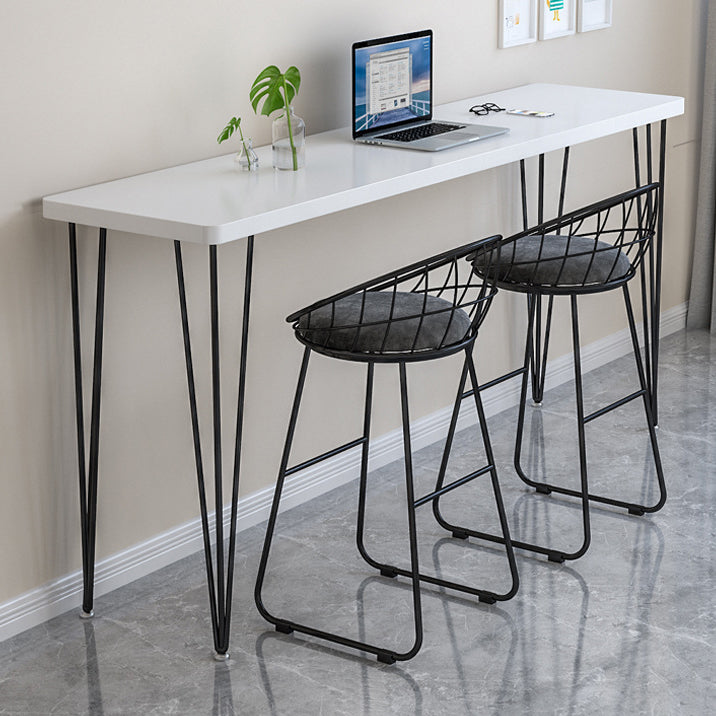 Tavolo da bar per top in legno per finitura lucidata tavolo da pub in metallo in metallo