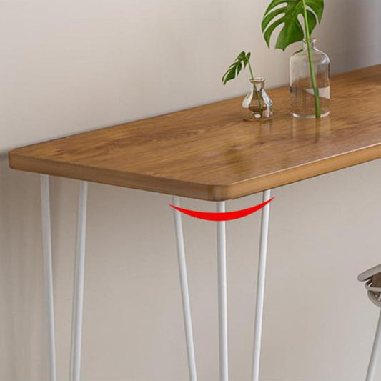 Tavolo da bar per top in legno per finitura lucidata tavolo da pub in metallo in metallo