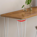 Tavolo da bar per top in legno per finitura lucidata tavolo da pub in metallo in metallo