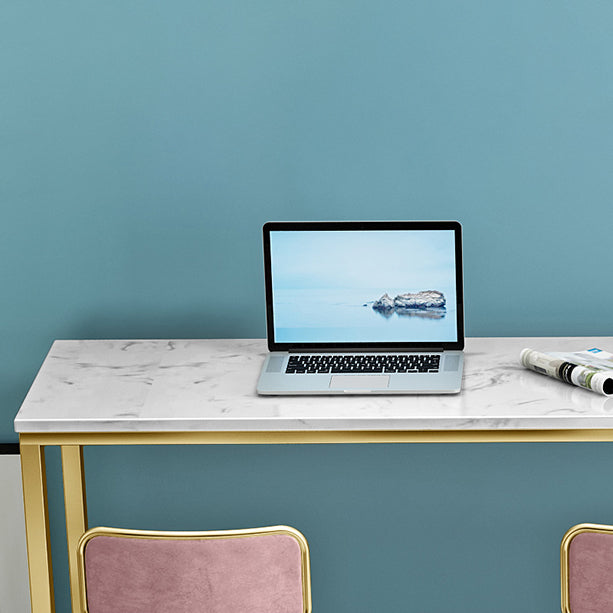 Tavolo da pub moderno tavolo da pub moderno di rettangolo in marmo con cavalletto metallico