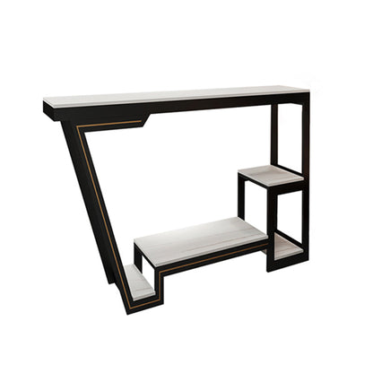 Tavolo da bistrot industriale con portata di pietra bianca in pietra tavolo da bar per casa